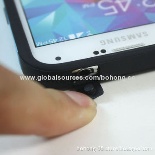 PC + TPU Separated 2-in-1 Cases for Samsung S5 with edge card hole, different colors available